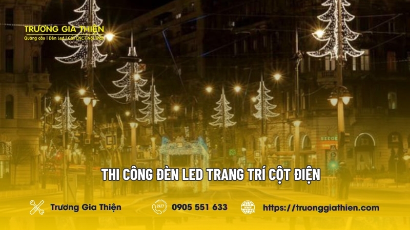 Trang trí cột điện